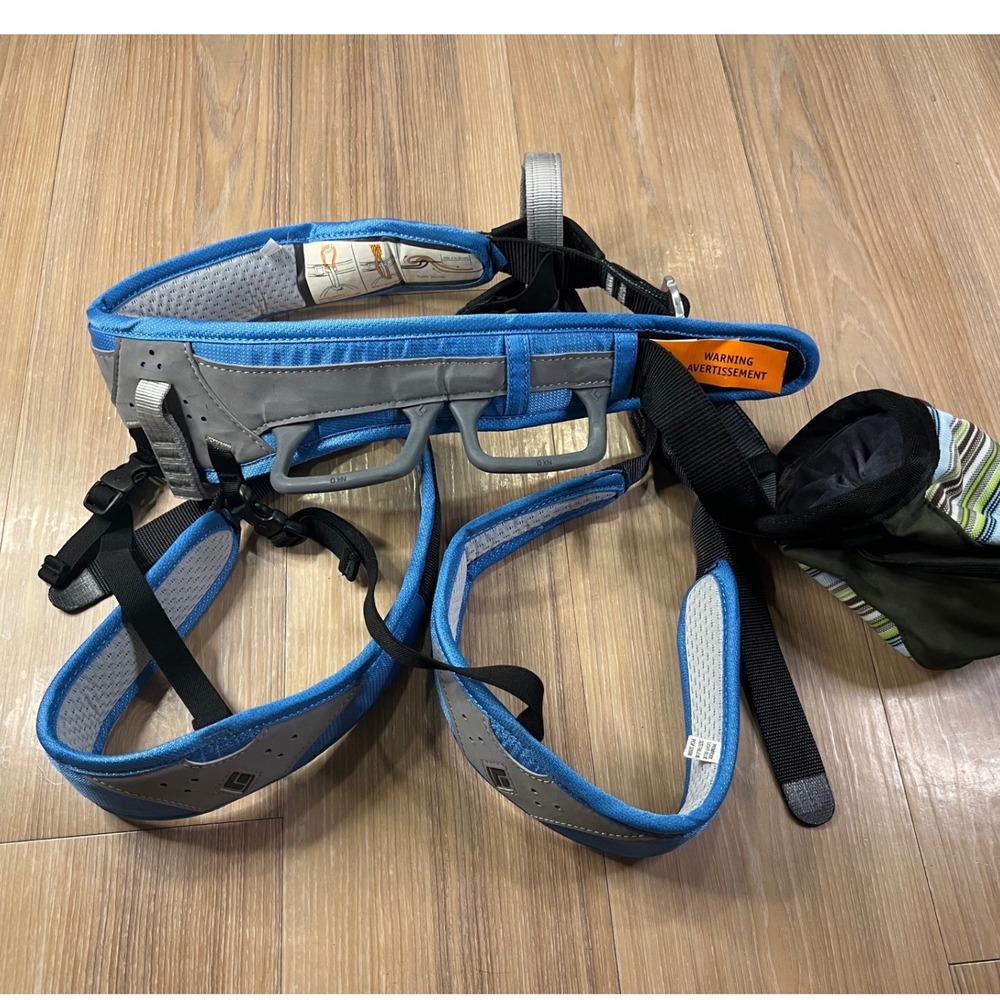 Black Diamond Primrose Climbing Harness prAna Chalk Bag Light Blue XS 06